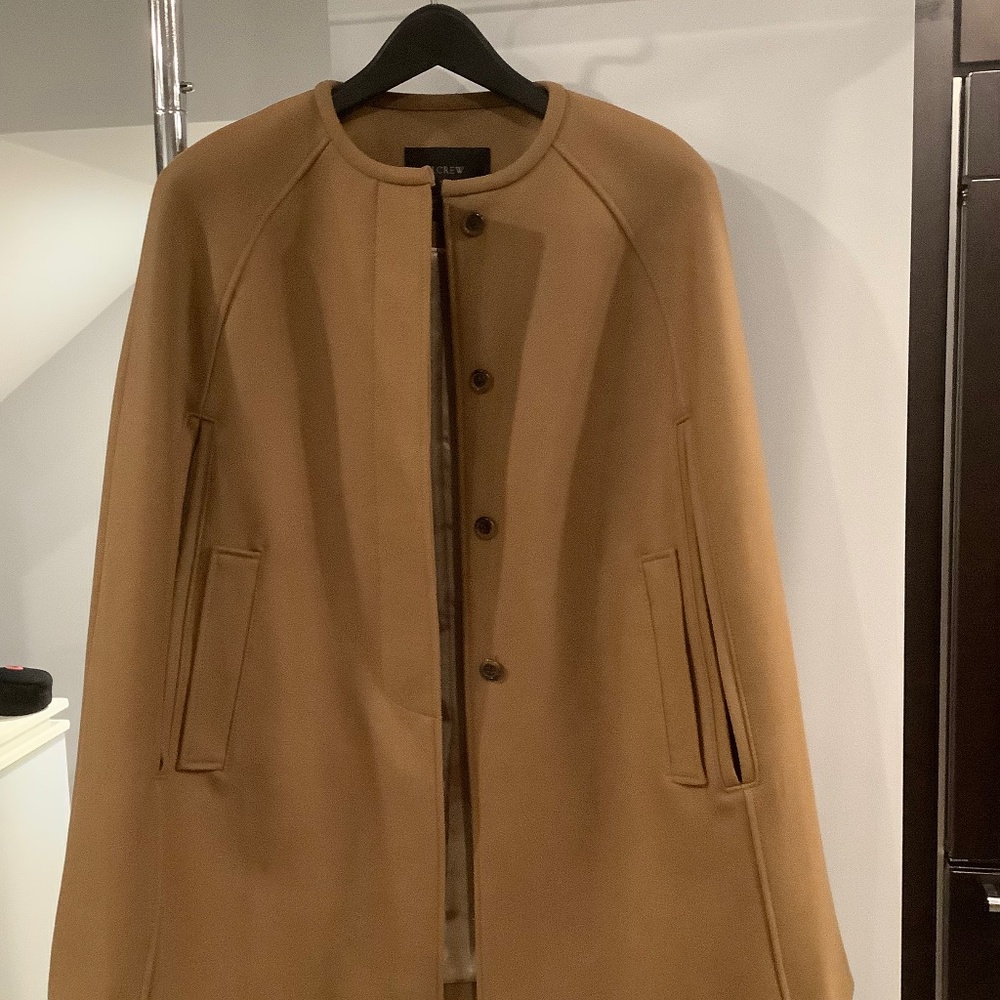 J Crew - Camel Melton Wool Cape XS/S